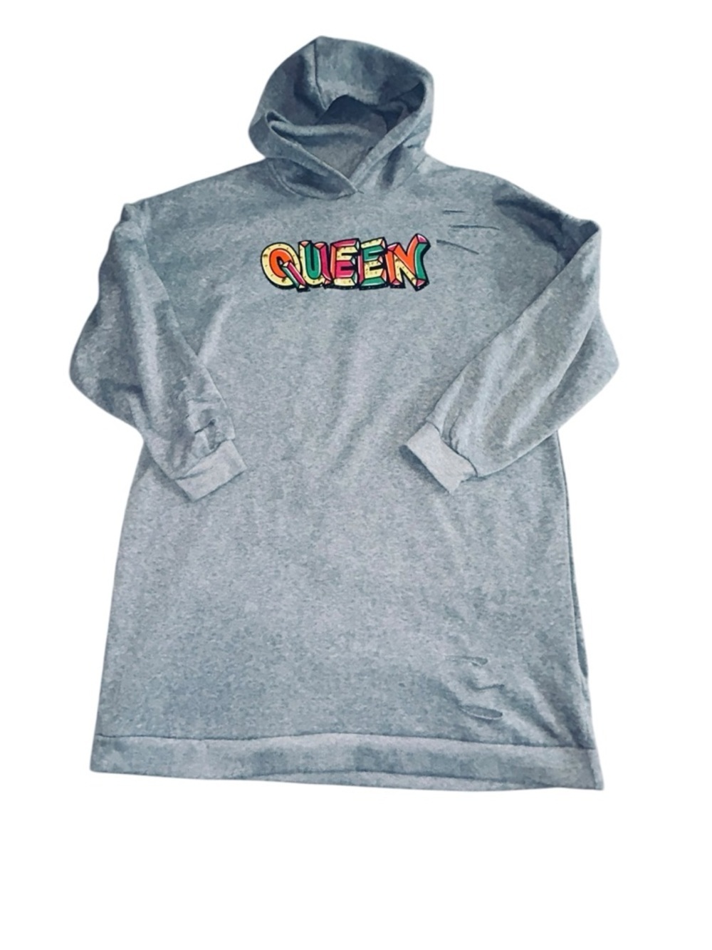 Queen Graphic Grey Hoodie Dress size XXL